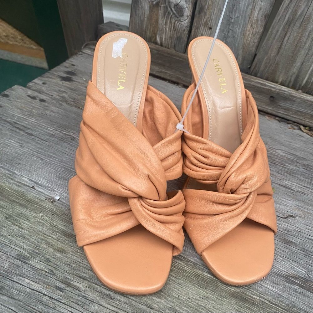 Carvela Guava Knotted Stiletto Heel Leather Mules size 38 - Picture 9 of 9